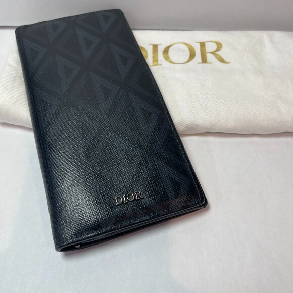 Dior Black Diamond Vertical Long Wallet - Preowned - Picture 4 of 16
